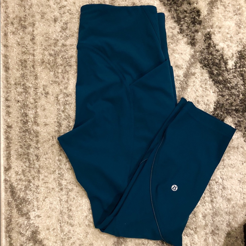 Lululemon Crop Leggings Teal Size 10